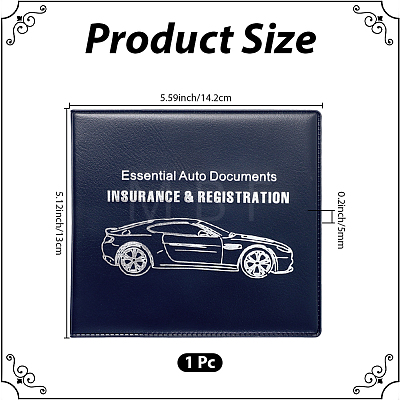 PU Leather Motor Vehicle Driver's License Protective Cover AJEW-WH20098-134B-1