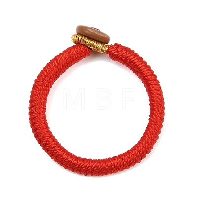 Handwoven Gradient Braided Polyester Cord Pendant Decorations HJEW-F026-01C-1
