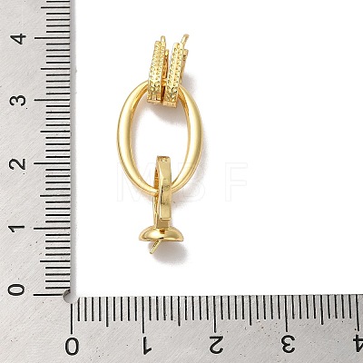 Rack Plating Brass Micro Pave Clear Cubic Zirconia Fold Over Clasps KK-A222-08G-1