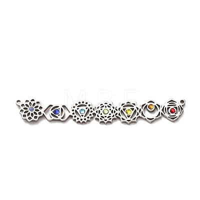 Chakra 304 Stainless Steel Big Pendants STAS-F367-15A-P-1