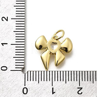 Brass Micro Pave Cubic Zirconia Charms KK-P295-43G-1