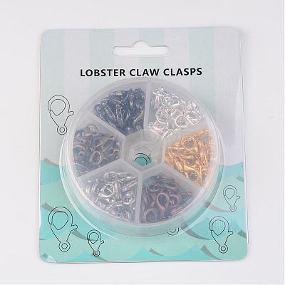 1 Box 240PCS 6 Colors Zinc Alloy Lobster Claw Clasps PALLOY-JP0002-1