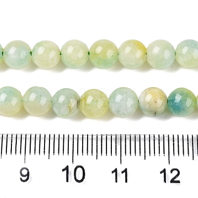 Dyed Natural White Jade Beads Strands G-T138-6mm-210-21-1