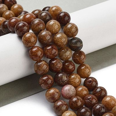 Natural Gemstone Beads Strands G-H045-A01-8MM-1