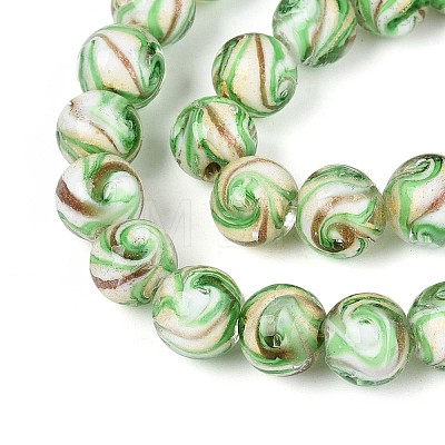 Handmade Gold Sand Lampwork Beads LAMP-T024-11D-1