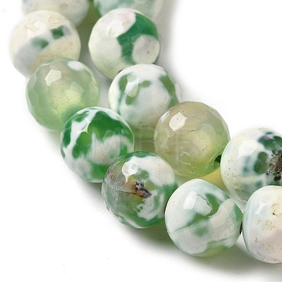 Dyed & Heated Natural Fire Crackle Agate Beads Strands G-P539-B01-24-1