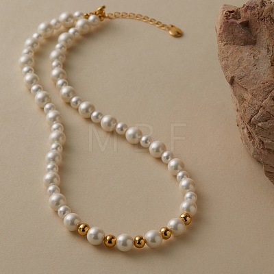 Vintage Shell Pearl Round Beaded Collar Necklaces for Women CD1286-1