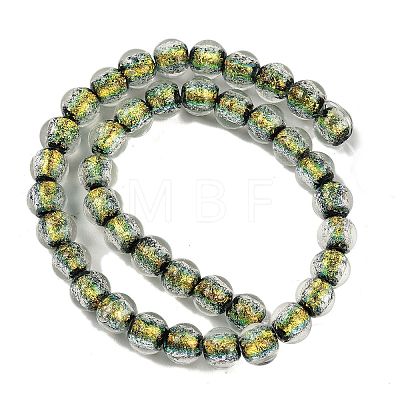 Handmade Foil Lampwork Beads Strands FOIL-K003-06B-11-1