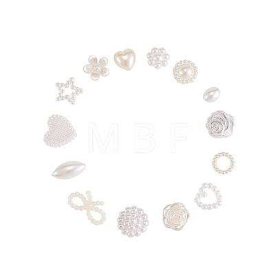 ABS Plastic Imitation Pearl Cabochons OACR-CJ0001-08-1