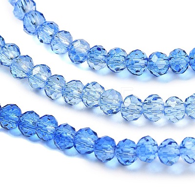 Transparent Painted Glass Beads Strands X-DGLA-A034-T2mm-A01-1