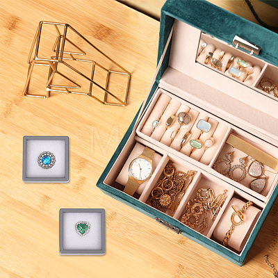 Square Acrylic Jewelry Storage Box with Window CON-WH0089-09-1