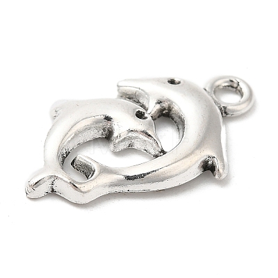 Alloy Dolphin Pendants TIBEP-R336-079AS-FF-1