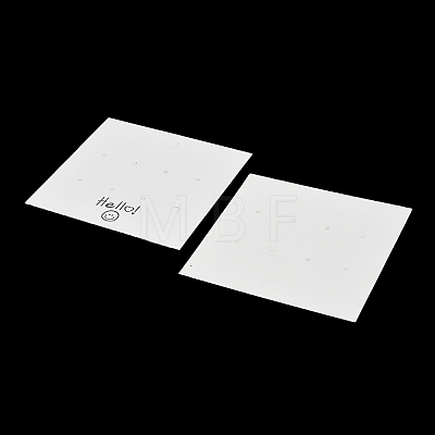 Smiling Face Paper Earrings Necklace Display Cards FIND-T072-01C-01-1