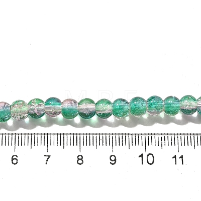 Crackle Glass Beads Strands CCG-C002-6mm-07-1