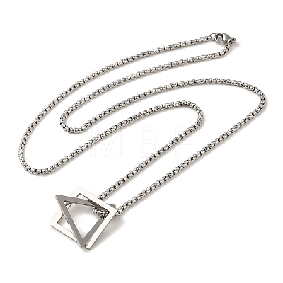 Non-Tarnish 201 Stainless Steel Necklaces NJEW-M218-01P-1