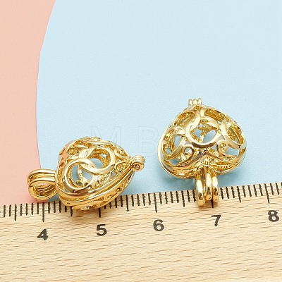 Brass Locket Pendants KK-H002-54G-1