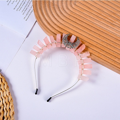 Natural Rose Quartz Hair Bands PW-WG31FAA-05-1