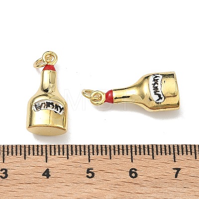 Brass Enamel Pendants KK-Z153-15G-1
