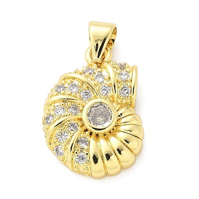 Brass Micro Pave Cubic Zirconia Pendants KK-S511-04B-G-1