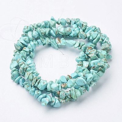 Synthetic Turquoise Beads Strands G-D283-3x5-10-1