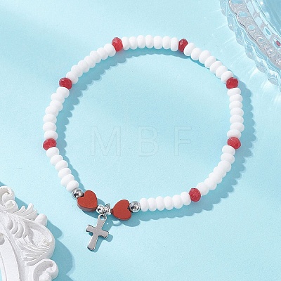 304 Stainless Steel Tiny Charm Bracelets BJEW-MZ00325-02-1