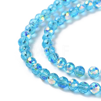 Transparent Electroplate Glass Beads Strands GLAA-Q099-B01-M01-1