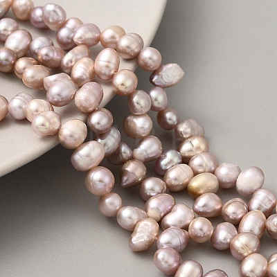 Natural Cultured Freshwater Pearl Beads Strands PEAR-A006-25B-1