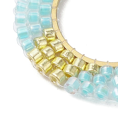 Seed Beads Pendants PALLOY-MZ00218-1