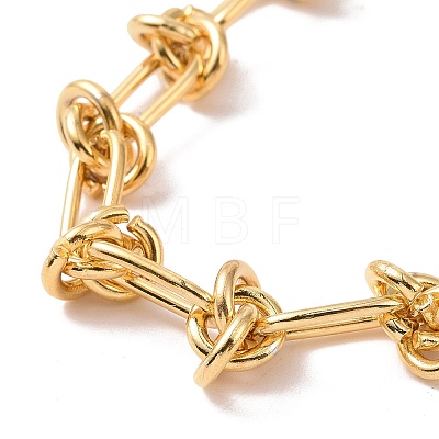 304 Stainless Steel Knot Link Chain Bracelet for Men Women BJEW-E020-01G-1