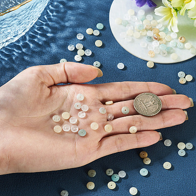 180Pcs 4 Styles Natural White African Opal & Flower Amazonite & Quartz Crystal Beads G-TA0003-14-1