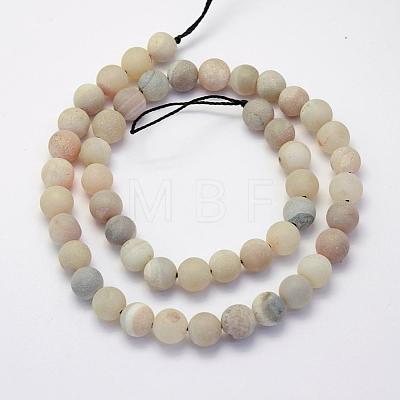 Electroplate Natural Druzy Agate Beads Strands G-G708-8mm-11-1