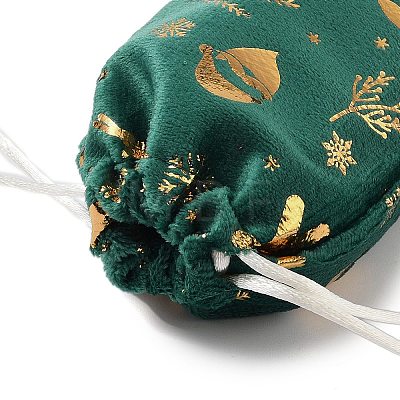 Gold Stamping Christmas Velvet Storage Bags ABAG-Q053-01B-01D-1