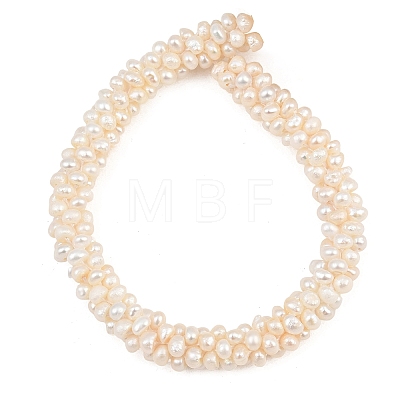 Natural Cultured Freshwater Pearl Woven Beads Strands PA-CBAFEE8-09-1