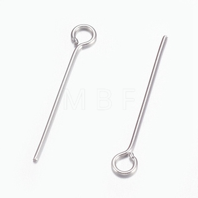 304 Stainless Steel Eye Pins STAS-O105-01P-0.6x20mm-1