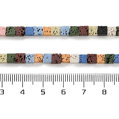 Synthetic Lava Rock Dyed Beads Strands G-H311-02A-05-1