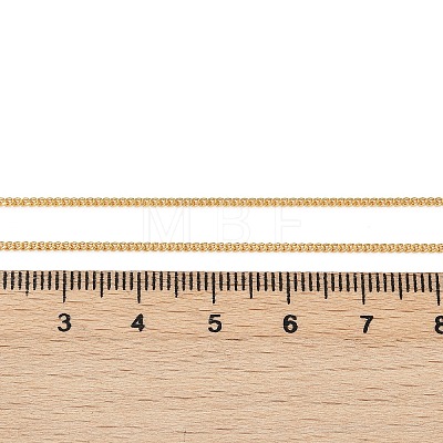 Long-Lasting Plated Brass Curb Chain Necklaces X-NJEW-K112-07G-NF-1