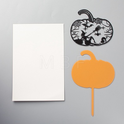 Acrylic Pumpkin Cake Insert Card Decoration DIY-H109-13-1