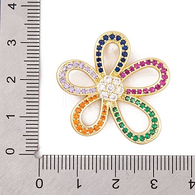 Brass Micro Pave Cubic Zirconia Pendants KK-E108-10G-1