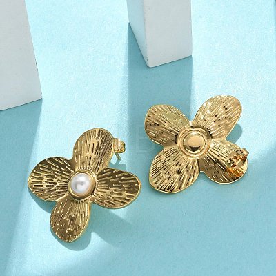 201 Stainless Steel Stud Earrings EJEW-D354-08G-06-1