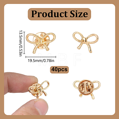 Electroplate Zinc Alloy Anti-glare Lapel Pin Backs JEWB-WH0001-76G-02-1