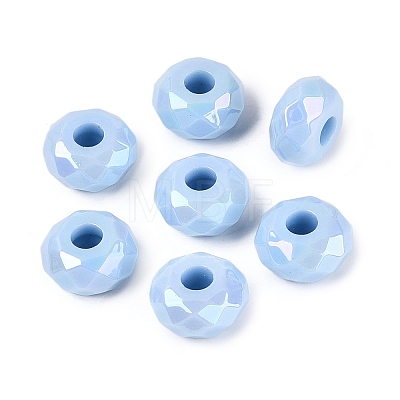 Opaque Acrylic European Beads OACR-E033-23F-1