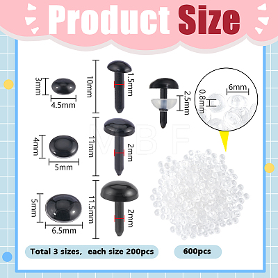 600Pcs 3 Styles Resin Doll Eyes DIY-PH0036-24-1