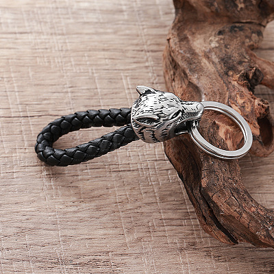 Wolf Viking 304 Stainless Steel Keychains IU7238-1