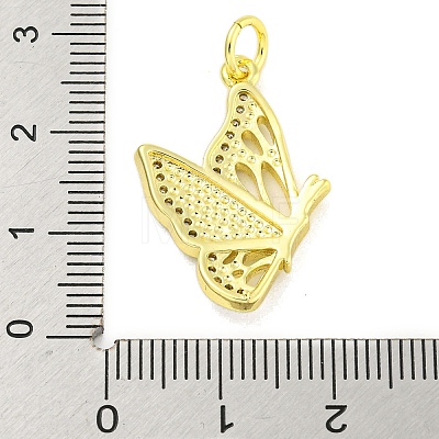 Real 18K Gold Plated Brass Micro Pave Cubic Zirconia Pendants KK-R159-05C-G-1