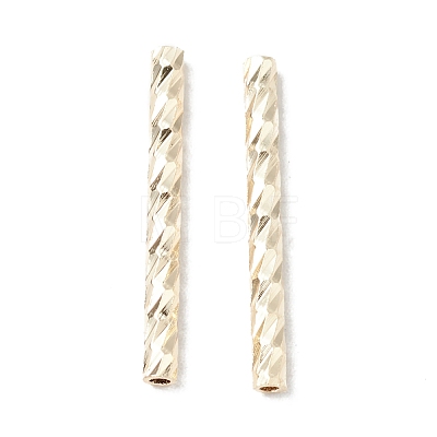 Rack Plating Brass Straight Tube Beads KK-WH0061-03B-G-1