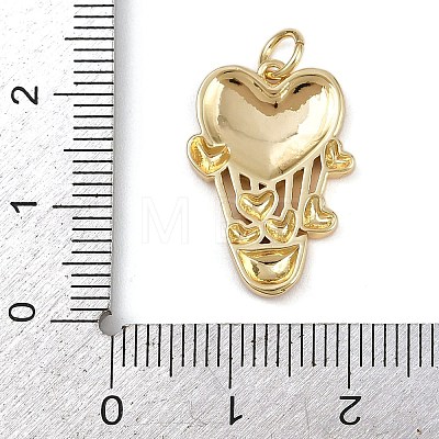 Brass Enamel Pendants KK-B150-04G-02B-1
