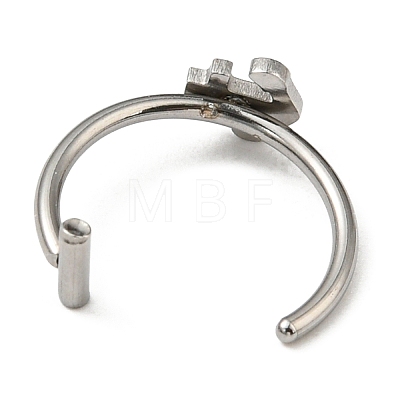 304 Stainless Steel Eyebrow Ring AJEW-H140-05P-1