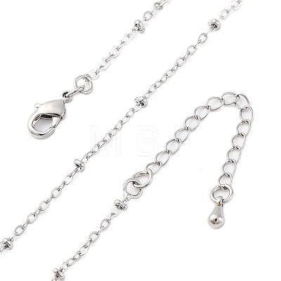 Brass Satellite Chains Necklaces for Women NJEW-D302-61P-1