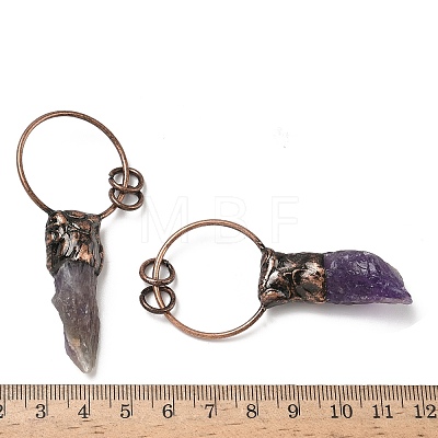 Natural Amethyst Big Pendants G-H332-06R-01-1