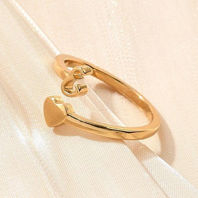 Brass Cuff Rings for Women RJEW-U044-E-1